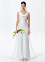 Load image into Gallery viewer, Drape Mermaid Gown in White
