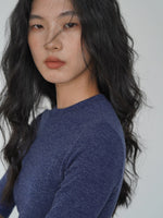 Load image into Gallery viewer, Melange Mid Sleeve Knit Top [2 Colours]
