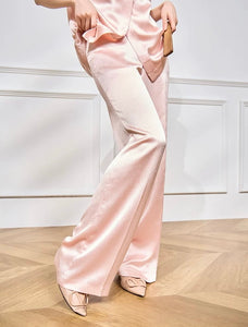 Satin Relaxed Top // Pants in Pink