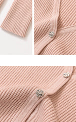 Load image into Gallery viewer, Knitted Cami + Cardigan Set in Pink
