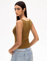 Load image into Gallery viewer, Classic Square Neck Stretch Tank Top [4 Colours]
