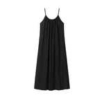 Load image into Gallery viewer, Korean Crepe Tent Maxi Dress in Black
