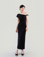 Load image into Gallery viewer, Toga Twist Slim Maxi Dress in Black
