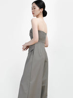 Load image into Gallery viewer, Bustier Pocket Maxi Jumpsuit in Grey
