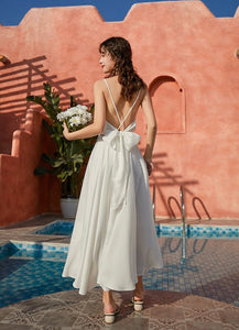 [Ready to Ship] Sandstone Tie Maxi Dress in White