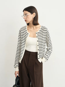 Light Knit Striped Cardigan [2 Colours]