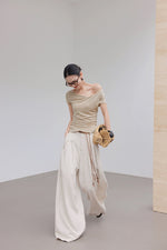 Load image into Gallery viewer, Tencel Blend Asymmetric Gathered Top [4 Colours]
