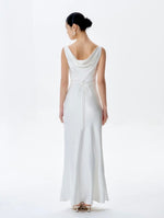 Load image into Gallery viewer, Drape Mermaid Gown in White
