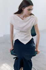 Load image into Gallery viewer, Korean Soreu Asymmetric Top [2 Colours]
