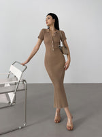 Load image into Gallery viewer, Polo Bodycon Mermaid Dress [4 Colours]
