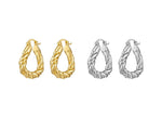 Load image into Gallery viewer, Twist Loop Earrings in Gold
