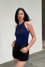 Load image into Gallery viewer, V Back Tank Top in Navy
