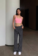 Load image into Gallery viewer, Classic Padded Cropped U Tank In Pink
