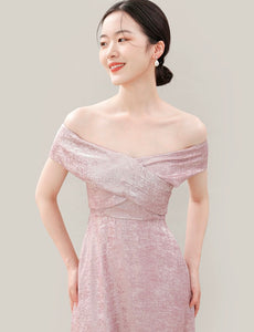 Chinoiserie Evening Gowns in Pink