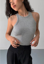Load image into Gallery viewer, Classic Round Tank Top in Grey
