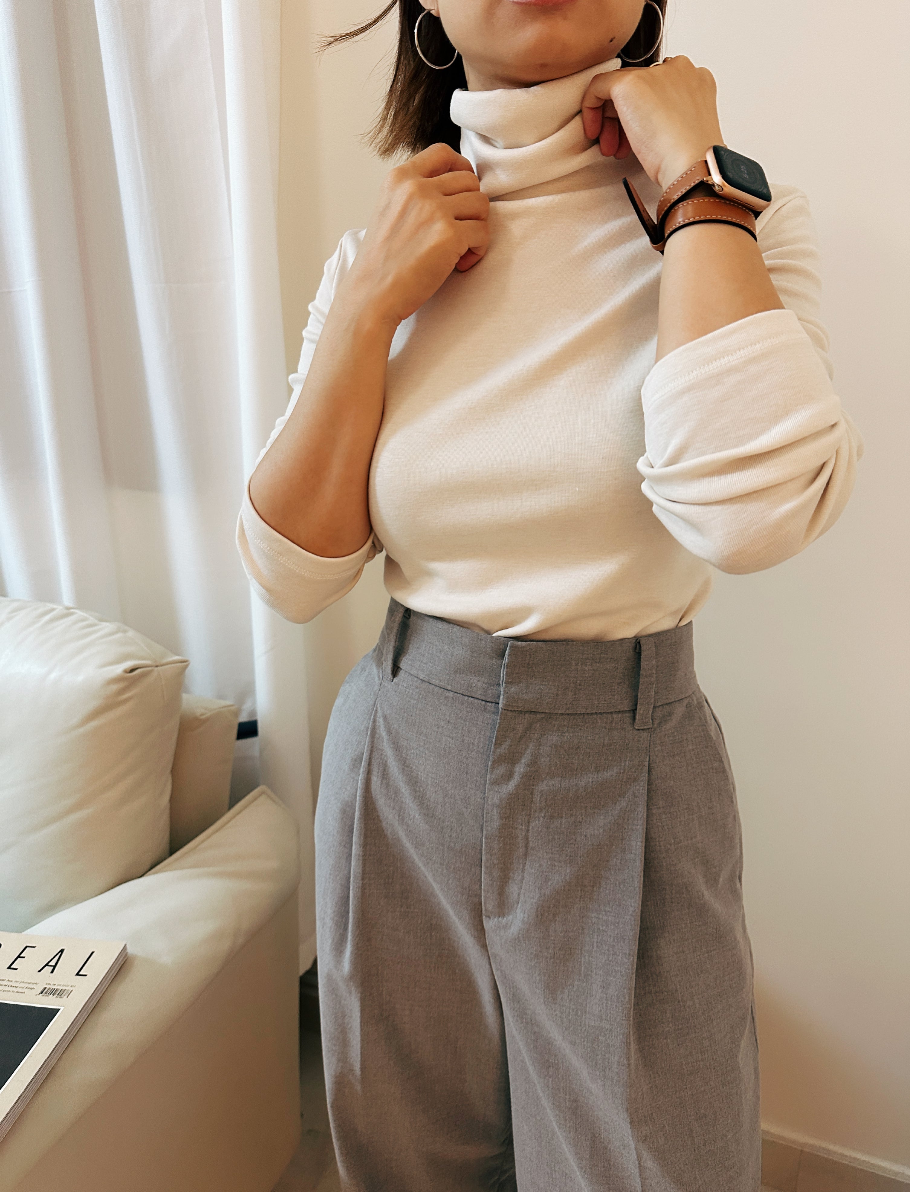 Korean Soft Turtleneck Top [3 Colours]