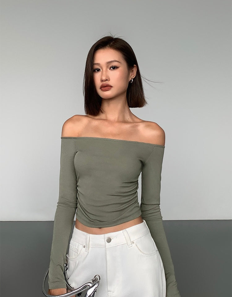 Off Shoulder Cutout Back Top [2 Colours]