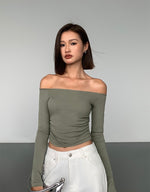 Load image into Gallery viewer, Off Shoulder Cutout Back Top [2 Colours]
