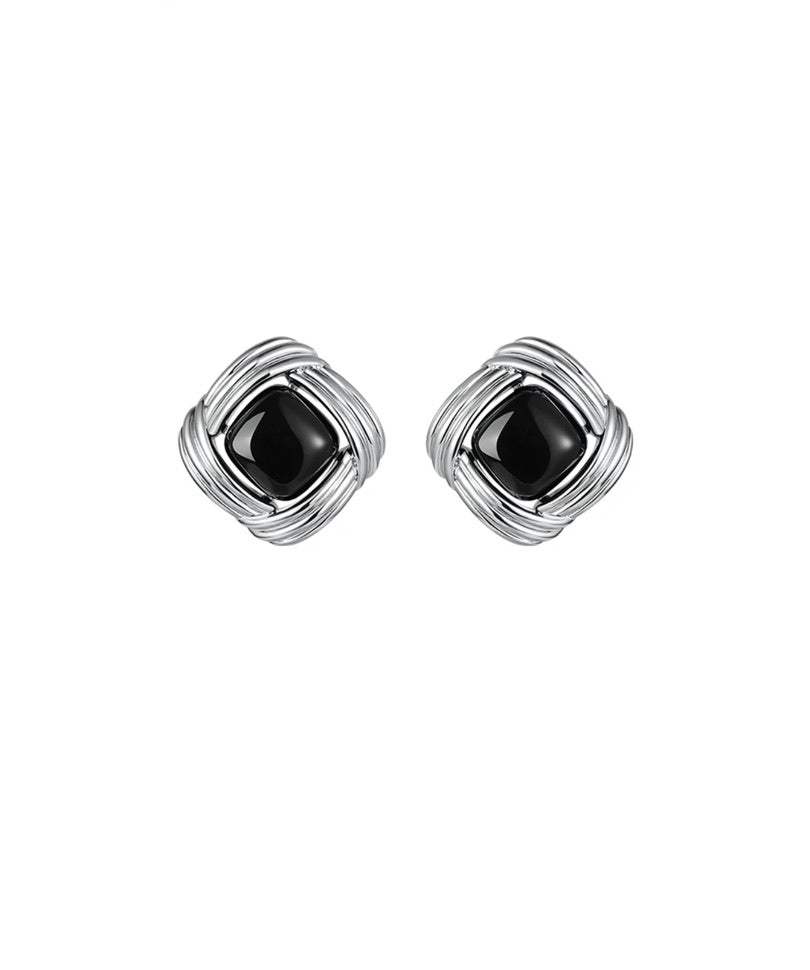 Contrast Square Earrings