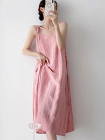 Load image into Gallery viewer, 2-Way Knot Crinkle Dress in Pink
