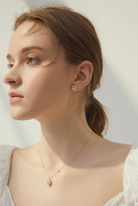 Diamante Clover Stud Earrings