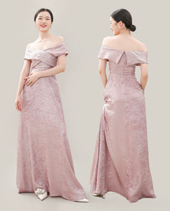 Chinoiserie Evening Gowns in Pink