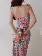 Load image into Gallery viewer, Dahlia Floral Flutter Strap Midi Dress [2 Colours]
