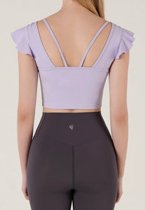 Cross Over Frill Bra Top [3 Colours]