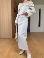 Load image into Gallery viewer, Satin Wrap Gathered Skirt in Cream

