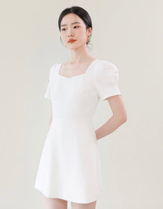 Cheongsam Mini Skort Jumpsuit in White