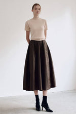 Load image into Gallery viewer, Korean Diino Textured A-Line Skirt [2 Colours]
