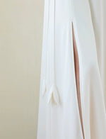 Load image into Gallery viewer, Slit Waist Tie Gown in White
