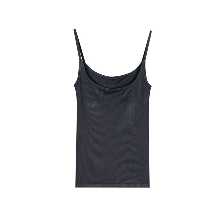 Padded Ribbed Square Neck Camisole [3 Colours]