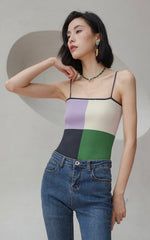 Load image into Gallery viewer, Light Knit Colourblock Camisole in Multi
