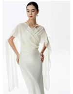 Load image into Gallery viewer, Multi-Way Drop Back Mermaid Gown + Detachable Sash in Cream
