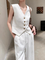 Load image into Gallery viewer, Textured Tuxedo Vest in White
