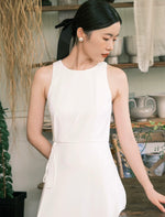 Load image into Gallery viewer, Slit Waist Tie Gown in White
