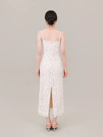 Load image into Gallery viewer, Lace Shift Dress in White
