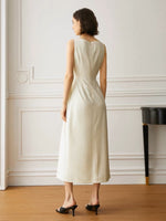 Load image into Gallery viewer, Cami Pin Midi Dress in Cream
