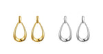 Load image into Gallery viewer, Oval Loop Drop Earrings in Silver
