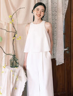 Load image into Gallery viewer, Open Back Pocket Maxi Jumpsuit in White
