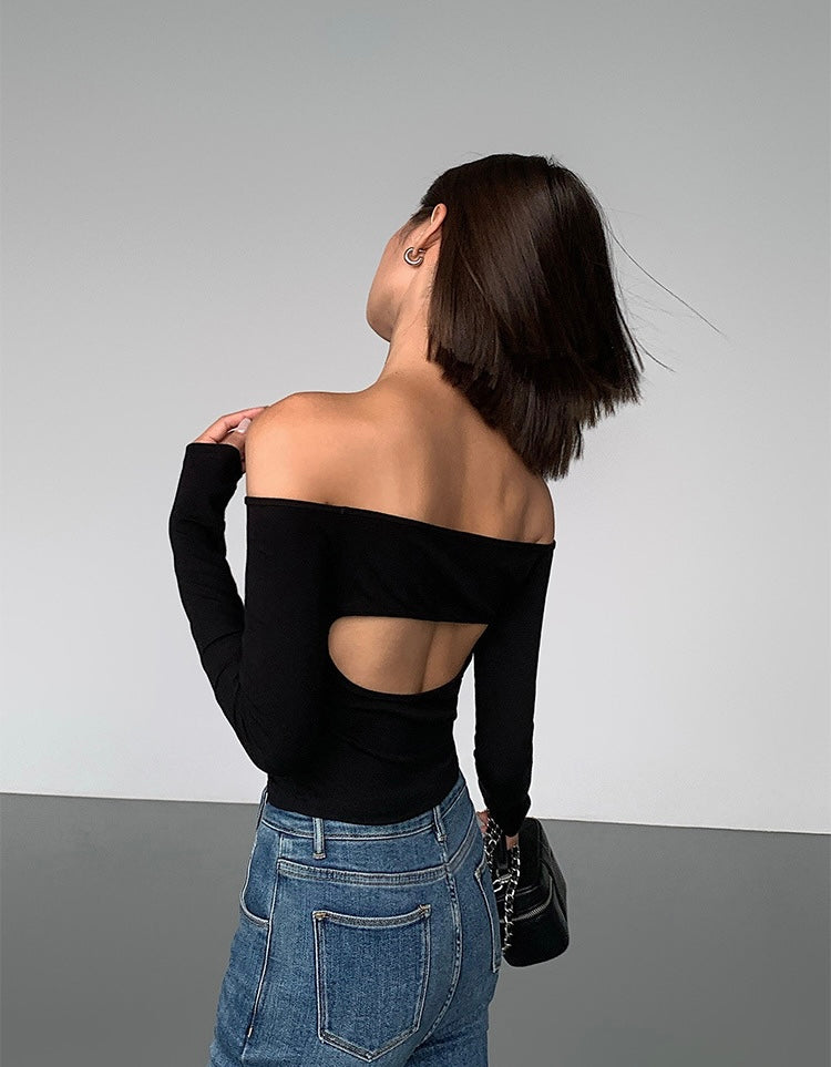 Off Shoulder Cutout Back Top [2 Colours]