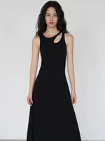 Load image into Gallery viewer, Cutout Sleeveless Stretch Dress in Black
