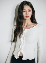 Load image into Gallery viewer, Ruffle Long Sleeve Top [2 Colours]
