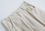 Load image into Gallery viewer, Linen Blend Tie Top + Trousers Set in Beige
