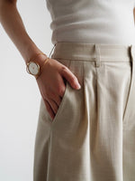 Load image into Gallery viewer, Tailored Long Shorts in Beige

