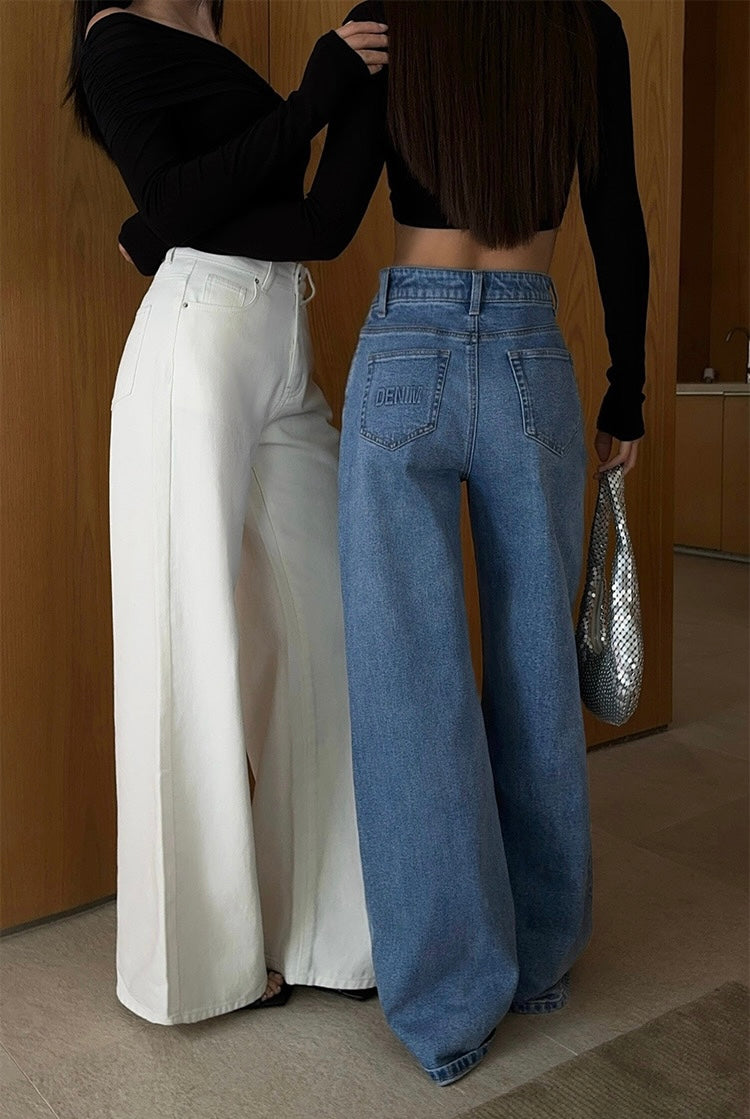 High Rise Wide Leg Jeans [2 Colours]