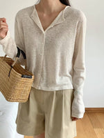 Load image into Gallery viewer, Korean Melange Cardigan Top [4 Colours]
