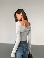 Load image into Gallery viewer, Foldover Knit Blend Top [3 Colours]
