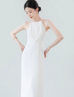 Load image into Gallery viewer, Cami Twist Detail Maxi Dress in White
